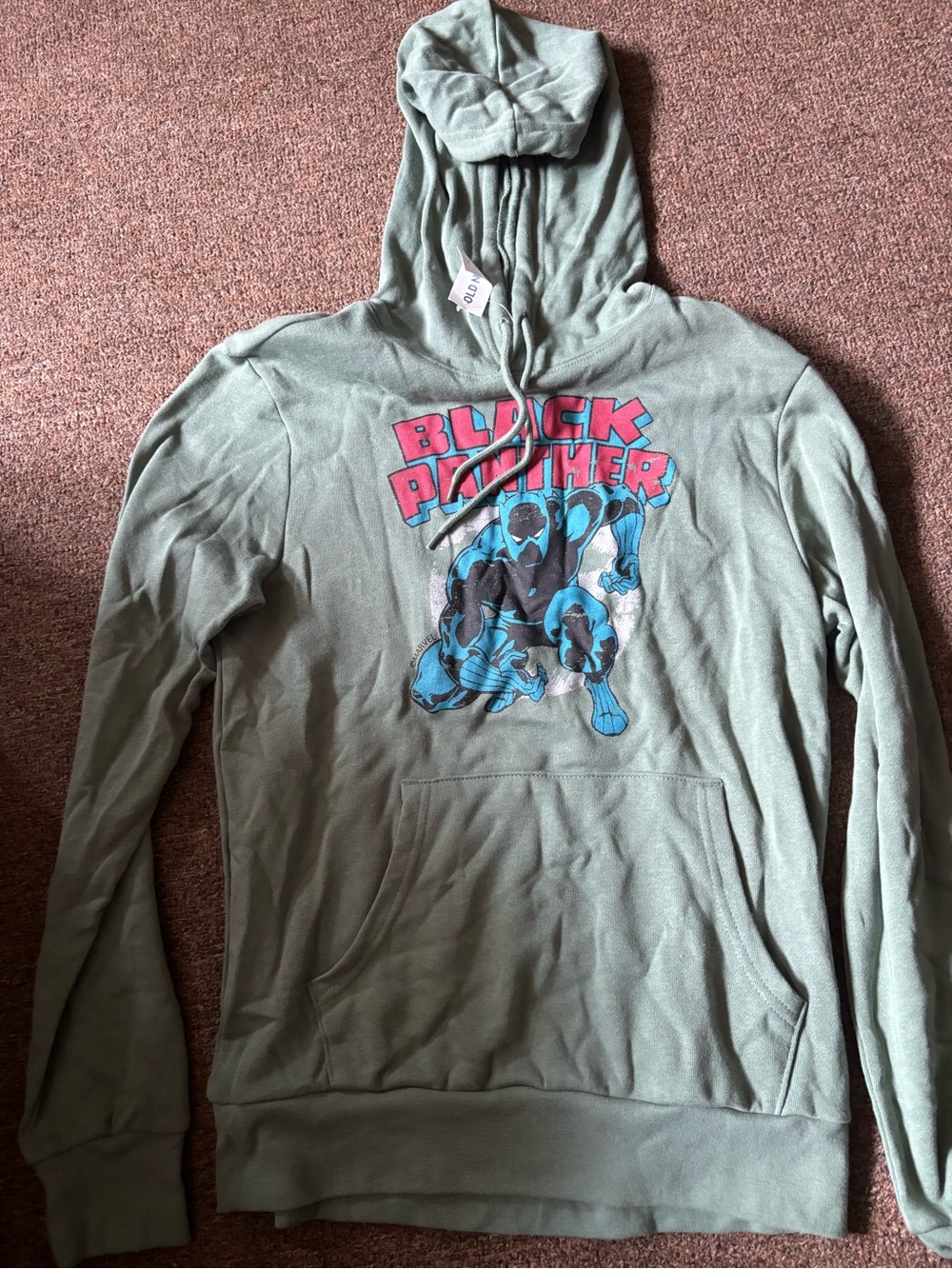 Old Navy Sage Green Black Panther Graphic Hoodie